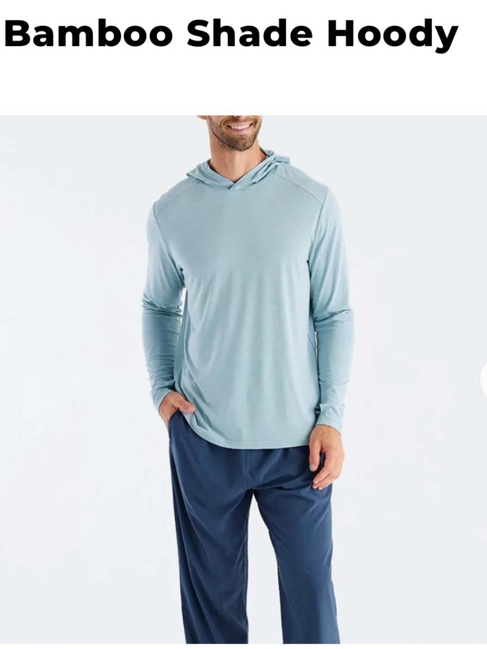 Men's bamboo shade Free Fly Apparel ocean mist Lightweight Hoodie